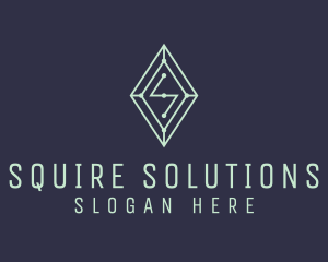 Diamond Gem Letter S logo design