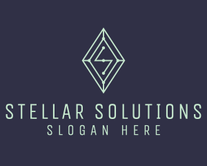 Diamond Gem Letter S logo design