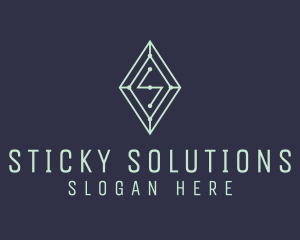 Diamond Gem Letter S logo design