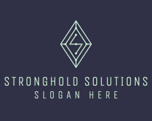 Diamond Gem Letter S logo design