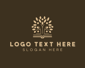 Tutoring - Book Learning Tree logo design