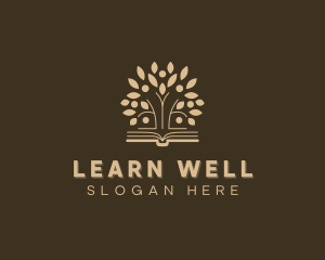 Teaching - Book Learning Tree logo design