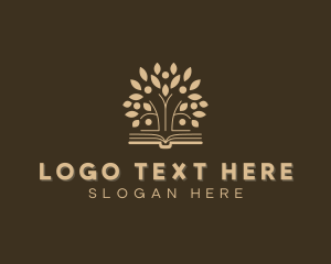 Tree - Book Learning Tree logo design