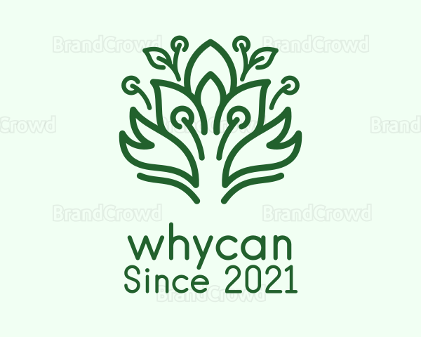 Green Bush Plant Logo