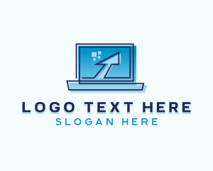 Troubleshoot - Digital Laptop Computer logo design