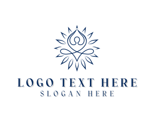 Meditate - Yoga Flower Spa logo design