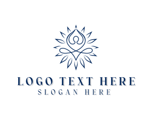 Meditate - Yoga Flower Spa logo design