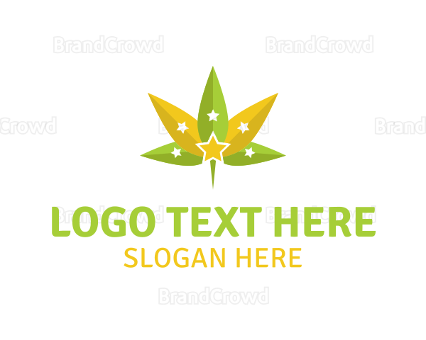 Colorful Star Weed Logo