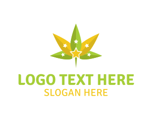 Leaf - Colorful Star Weed logo design