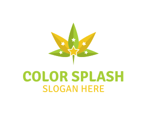 Colorful Star Weed logo design