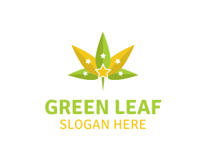 Colorful Star Weed logo design