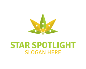 Colorful Star Weed logo design