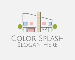 Cute Modern House  logo design