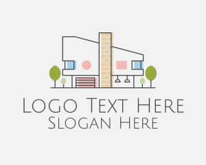 Cute Modern House  Logo