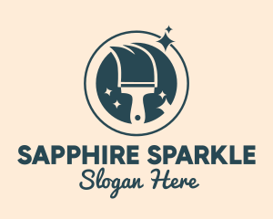 Sparkle Paint Brush logo design