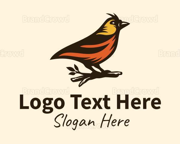 Tree Robin Bird Logo