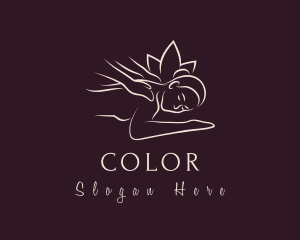 Chiropractor - Lotus Flower Therapist logo design