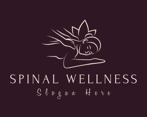 Spinal - Lotus Flower Therapist logo design