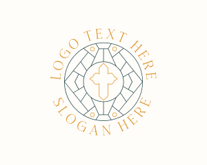 Retreat - Pastor Church Cross logo design