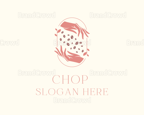 Coffee Bean Roaster Hands Logo