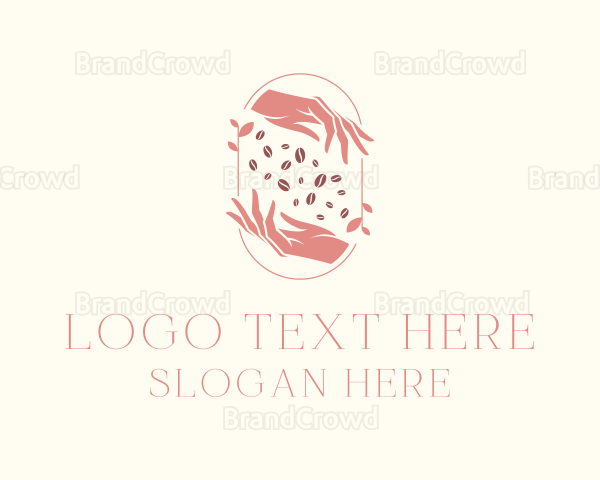 Coffee Bean Roaster Hands Logo