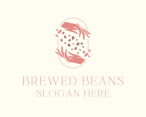 Coffee - Coffee Bean Roaster Hands logo design