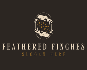 Coffee Bean Roaster Hands logo design