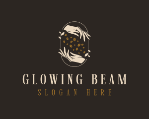 Coffee Bean Roaster Hands logo design