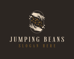 Coffee Bean Roaster Hands logo design