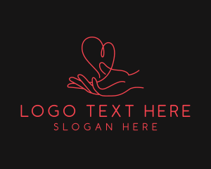 Heart - Hand Heart Care logo design