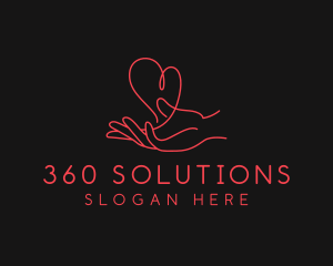 Hand Heart Care logo design