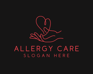 Hand Heart Care logo design