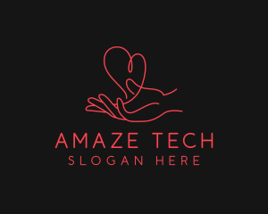 Hand Heart Care logo design