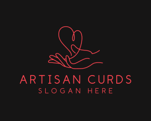 Hand Heart Care logo design