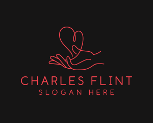 Hand Heart Care logo design