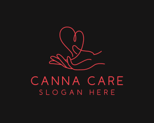 Hand Heart Care logo design