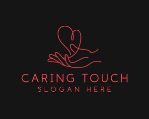 Hand Heart Care logo design