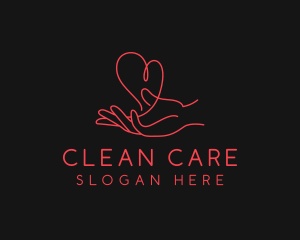 Hand Heart Care logo design