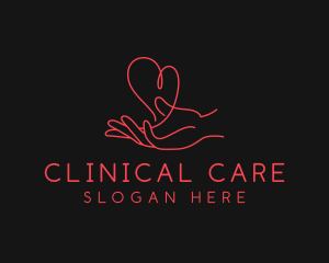 Hand Heart Care logo design