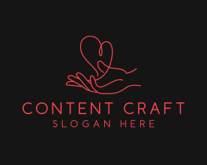 Hand Heart Care logo design