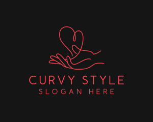 Hand Heart Care logo design