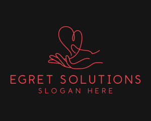 Hand Heart Care logo design