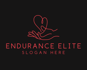 Hand Heart Care logo design