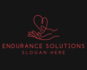 Hand Heart Care logo design