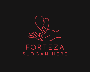 Hand Heart Care logo design