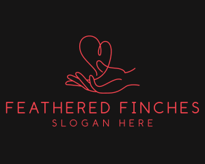 Hand Heart Care logo design