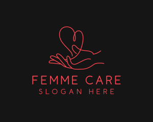 Hand Heart Care logo design