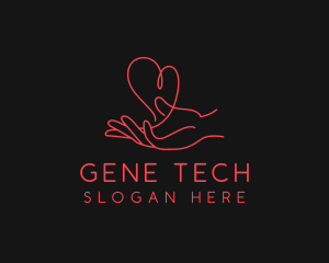 Hand Heart Care logo design