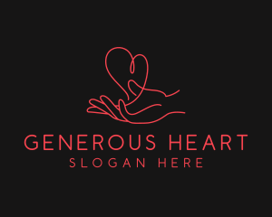 Hand Heart Care logo design