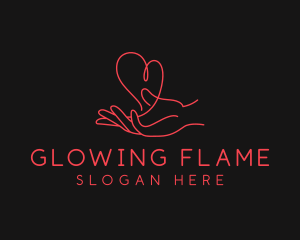 Hand Heart Care logo design